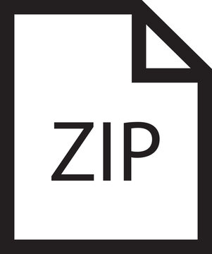 File icon. Format of document on computer outline symbol. ZIP file sign. Audio extension graphic multimedia application software folder. Presentation audio design isolated on transparent background.