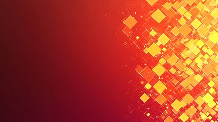 Leinwandbilder - Abstract Red and Orange Square Pattern Design