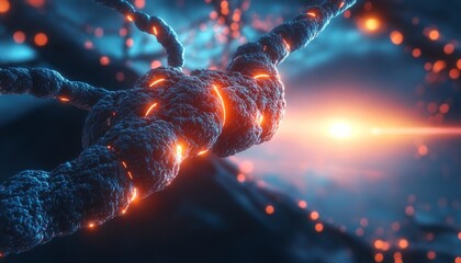 Poster - Glowing Neural Network, Brain Connections, Neurons Firing, Synaptic Activity, Neuroscience.