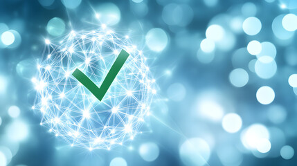 Poster - Digital verification process online environment graphic representation futuristic concept abstract viewpoint