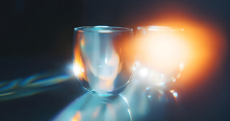 Wall Mural - real lens flare through glass effects for overlay