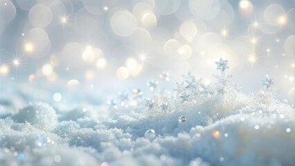 Aufkleber - A Winter Wonderland of Sparkling Snow and Shimmering Lights, Capturing the Magic of the Season