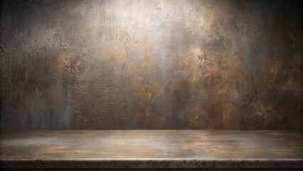 Leinwandbilder - A Rustic Stone Tabletop with a Weathered Concrete Background