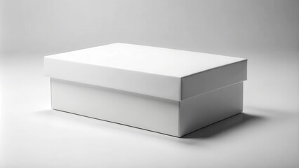 Poster - A minimalist white box, an empty canvas for your design and branding