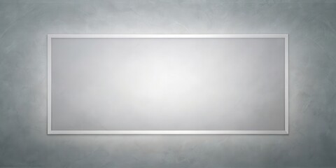 Aufkleber - A white frame hangs on a light grey textured wall, offering a blank canvas for imagination