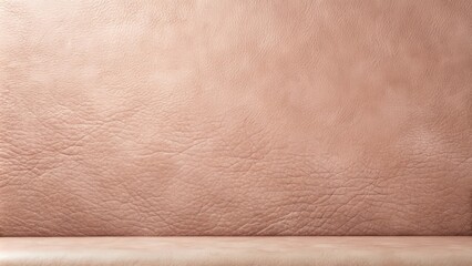 Fototapete - Textured  Soft Pink Leather Background with Empty Platform