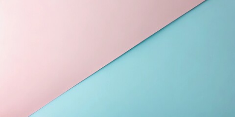 Aufkleber - A simple yet elegant abstract background featuring a diagonal split between a light pink and a soft blue color, ideal for minimalist design projects.