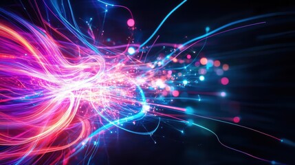 Poster - Vibrant Colorful Abstract Background with Bright Lights and Dynamic Patterns Creating an Energetic and Playful Atmosphere for Creative Inspiration