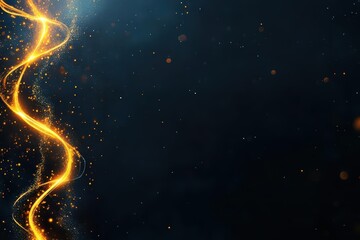 Fototapete - Elegant Artistic Composition Featuring a Luxurious Gold Swirl on a Deep Black Background Evoking a Sense of Sophistication and Modern Aesthetics