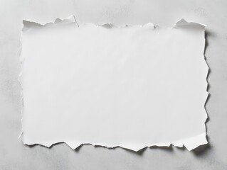 Fototapete - Aging Torn Piece of Paper with Frayed Edges Laying on a Rustic Wooden Surface Evoking a Sense of Nostalgia and Timelessness in Simple Design