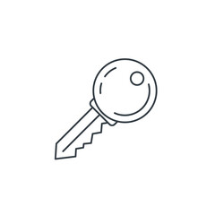 Fototapete - Key icon symbol vector illustration isolated on white background