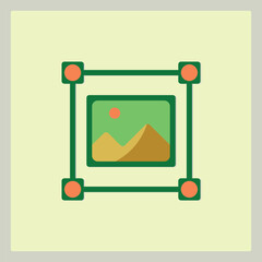 Poster - Resizable Vector Graphic Image with Adjustable Frame and Landscape View Design