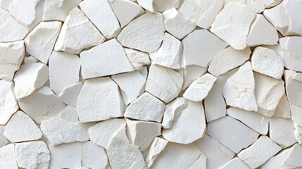 Aufkleber - White stone mosaic wall texture background.