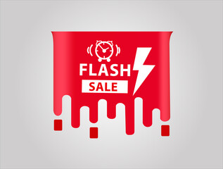 Wall Mural - sale banner red flat sale banner for  flash sale poster and banner