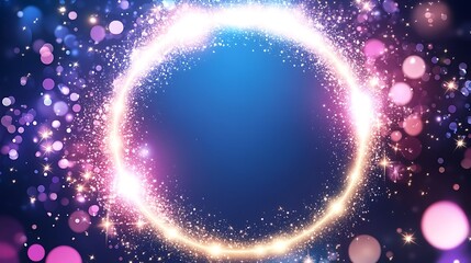 Wall Mural - sparkling circular light burst design background