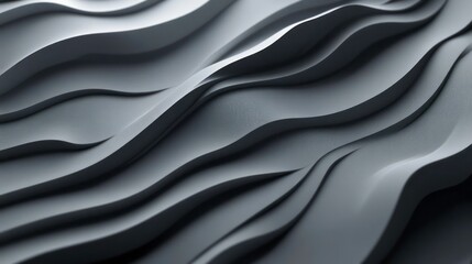 Wall Mural - Abstract grayscale wavy background texture.