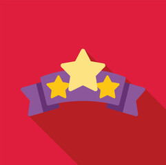 Poster - Three gold stars on purple ribbon represent quality service ranking and excellent customer feedback