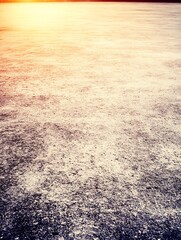 Canvas Print - Sunset over dusty road, blurred background