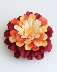 Wall Mural - Vibrant artificial flower arrangement showcasing intricate petal details