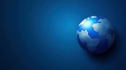 Aufkleber - Blue globe on a dark blue background.