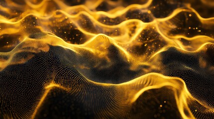 Poster - Abstract golden wave texture background.