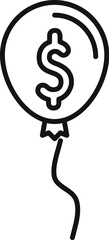 Poster - minimalist vector illustration representing the concept of financial growth, featuring a dollar sign
