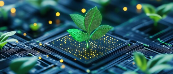 Aufkleber - Smart farming with advanced sensors tracking crop growth