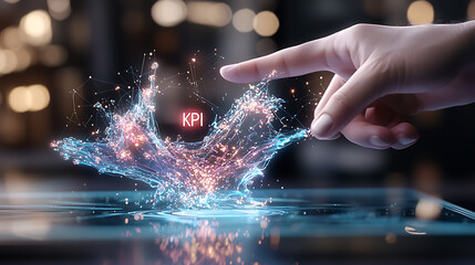 Poster - Innovative kpi visualization business environment digital content creation interactive technology creative concept