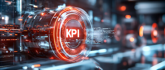 Poster - Monitoring key performance indicators in a digital workspace business environment data visualization modern technology