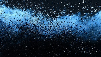 Wall Mural - Black and blue gradient with a rough, glowing light effect, creating an abstract, vibrant design.