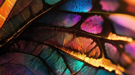Aufkleber - Colorful iridescent scales reflect vibrant hues showcasing nature's intricate beauty in close-up view