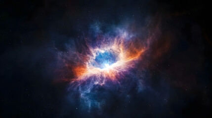 Poster - Breathtaking interstellar explosion illuminates the cosmic landscape with a mesmerizing display of vibrant colors and dynamic celestial energies