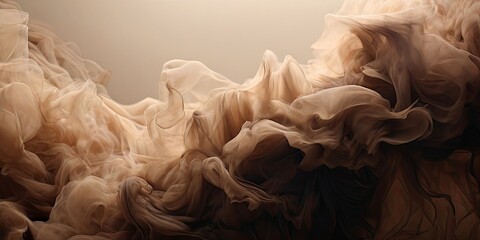 Poster - A long, flowing piece of fabric with a brownish color