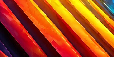 Poster - A colorful striped background with a red stripe