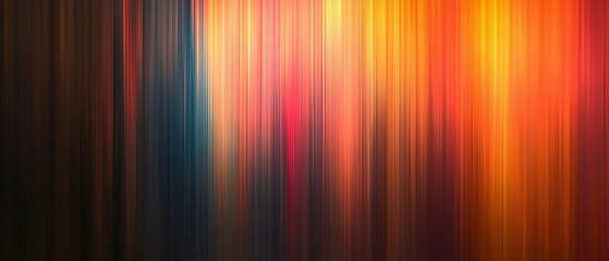 Sticker - Abstract Vertical Lines Of Warm Colors