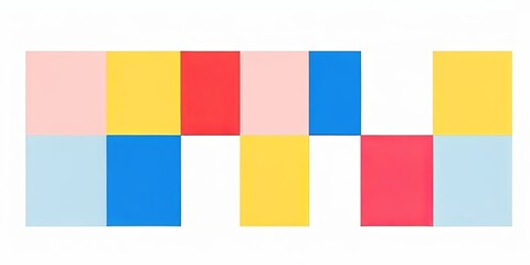 Poster - A row of colorful squares with a white background