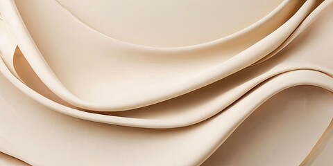 Aufkleber - A white fabric with a wave pattern