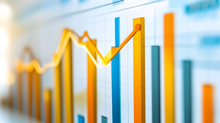 Poster - Analyzing business growth trends through graphical data visualization in modern offices
