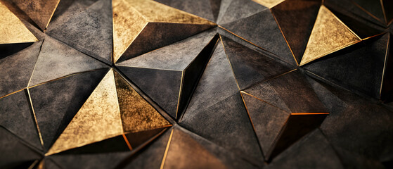 Poster - Abstract background with geometric triangles for a modern and versatile design  -  