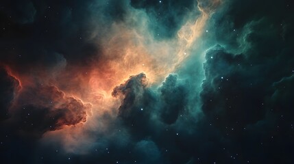 Aufkleber - Mesmerizing Cosmic Tapestry Swirling Nebula in the Vast Expanse of the Universe  Captivating image showcasing the breathtaking beauty and mystery of the cosmos with vibrant