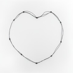 Wall Mural - Minimalist Heart Design Made of Continuous Single Line Art