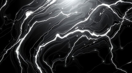 Wall Mural - lightning, storm, electric, black and white, high contrast, dramatic, night sky, forked lightning, energy, power, nature's fury, atmospheric, ominous, striking