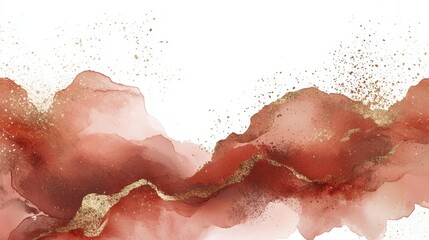 Wall Mural - romantic twilight sky with rose gold gradients and textures