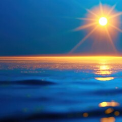 Poster - The sun is shining on the water