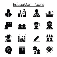 Sticker - Learning & Education icon set in thin line style