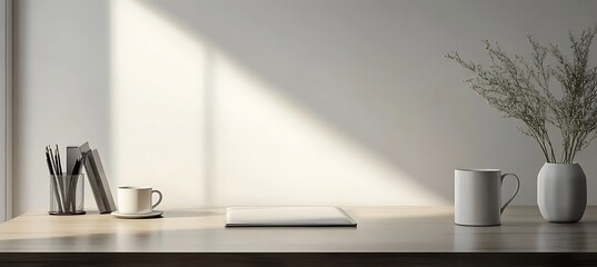 Poster - Minimalist Office Space with Organized Desk and Modern Aesthetic