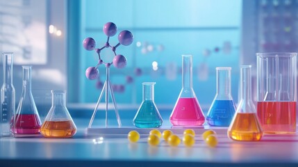 scientific research abstract concept vector illustrations.