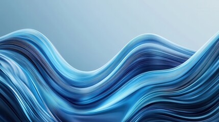 Poster - abstract digital data visualization in blue tones.