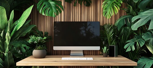 Poster - A creative business environment with a blank section