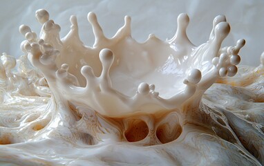 Aufkleber - Creamy liquid crown splash.